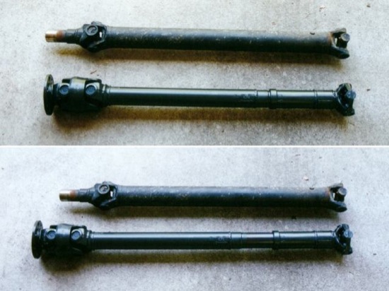 stock and new custom drive shafts