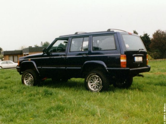 Jeep Cherokee with lift kit in place