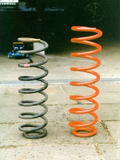 stock and lift kit front coil springs